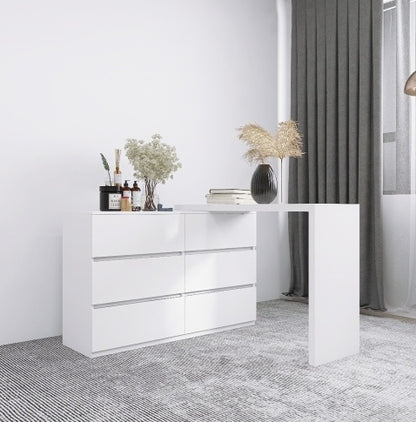 Viva Blanc Étagère 6-Drawer Chest