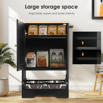 Viva Pawfect Collection: The Noir Pet Feeding & Storage Station