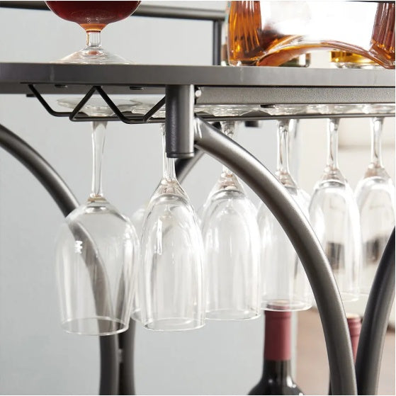 Viva Noir Bar Cart – A Rolling Statement of Sophisticated Entertaining