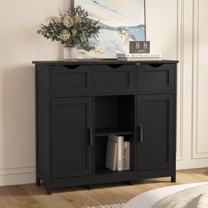 Elegant Wooden Storage Cabinet with Drawers & Shelves – The Perfect Accent for Your Home