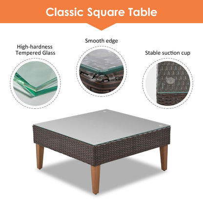 🏡 Viva Solstice™ 4-Piece Outdoor Wicker Sofa Set – Where Modern Comfort Meets Outdoor Elegance