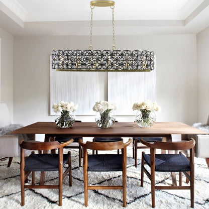 Modern Champagne Gold Oval Crystal Chandelier – A Statement of Luxury and Elegance