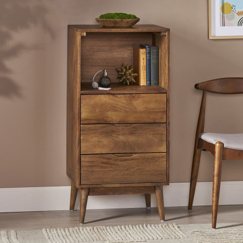 Viva Atelier Tripoli Tri-Bucket Wooden Cabinet