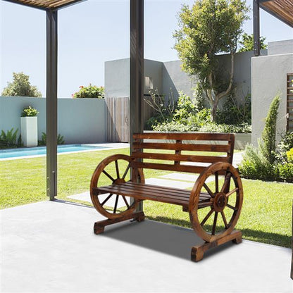 Viva Roue Collection: Viva Roue Carbonized Wood Wheel Bench