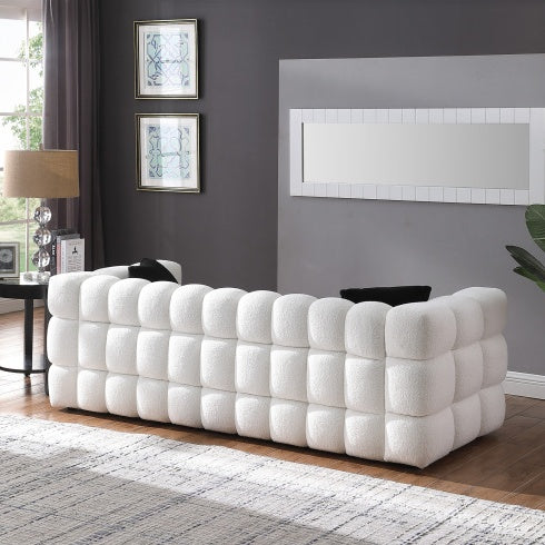 Viva Marshmallow Edition – 84.3" White Bouclé Sofa