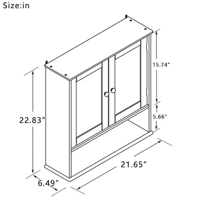 Viva Celeste Double-Mirror Bathroom Wall Cabinet