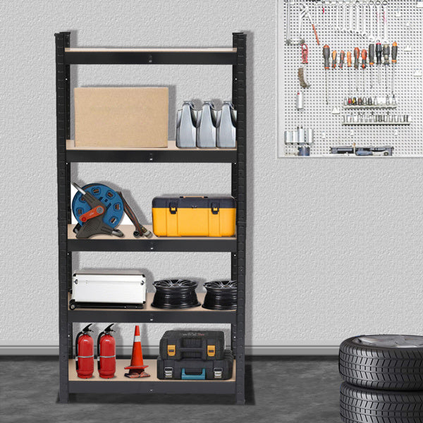 Viva Obsidian Collection: Viva Obsidian Five-Layer Spray-Painted Shelving Unit