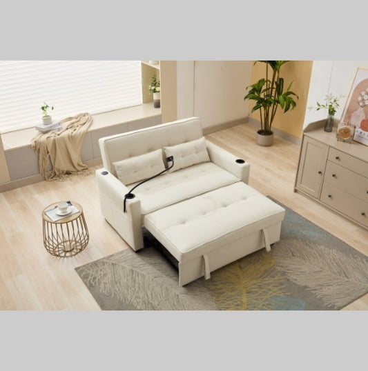 Viva Solstice 3-in-1 Convertible Futon Chair Bed with USB Ports