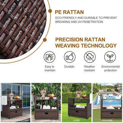 Viva Capella Rattan Serving Trolley