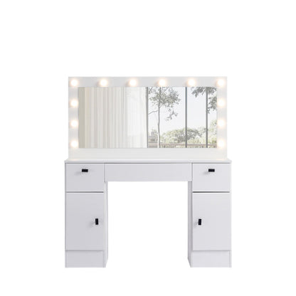 Viva Reflection Collection: Aurora White Illuminated Dresser
