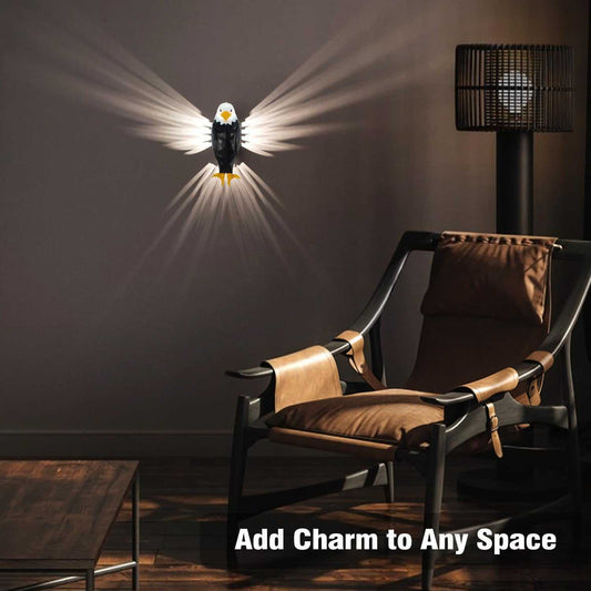 Bald Eagle Wall Light – American Eagle Night Light with Remote Control