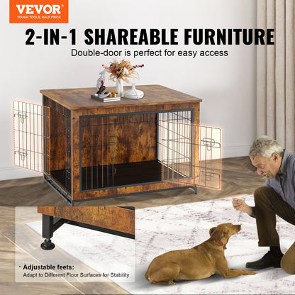 38.6-Inch Dog Crate Furniture with Removable Tray | Viva