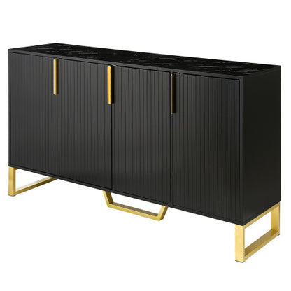 Black 4-Door Sideboard | Viva Meridian