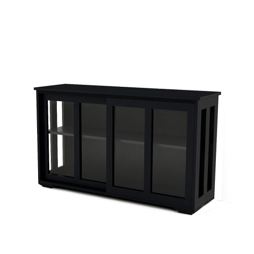 Viva Atelier Noir Modern Glass Door Storage Cabinet