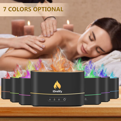 Flame Aroma Diffuser | Stylish Essential Oil Diffuser for Home & Office | Relaxing Aromatherapy & LED Flame Effect
