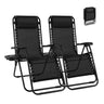 Zero Gravity Lounge Chair Outdoor – Set of 2 Patio Recliners with Pillow & Cup Holder