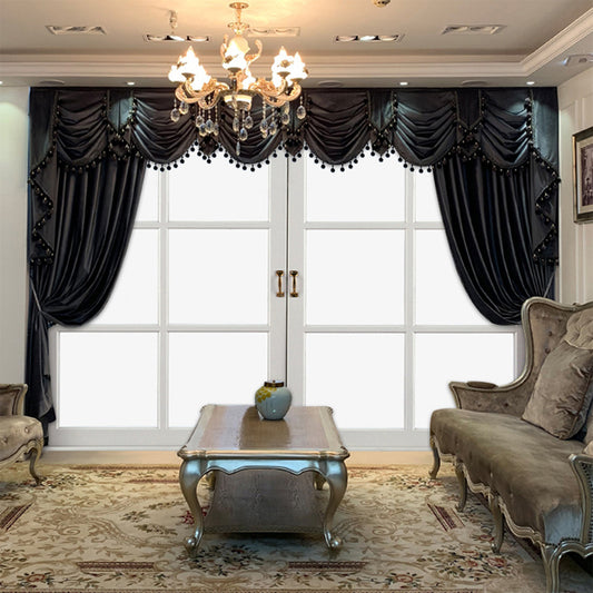 Viva Noir Collection: Viva Noir Étoile Luxuriously Thick Black Velvet Curtains