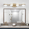 Viva Elite Modern Gold Bathroom Vanity Light - 4-Light LED Wall Fixture with Acrylic Shades