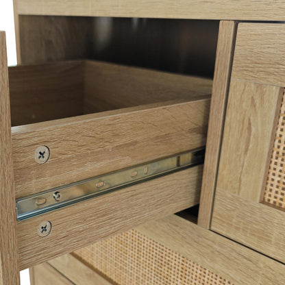 Viva Solaro 4-Drawer Rattan Cabinet – Natural Texture, Elevated Storage