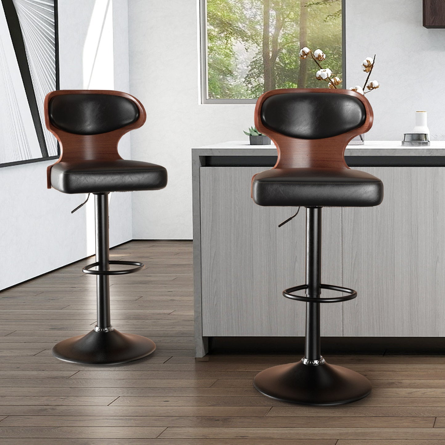 Viva Apollo Adjustable Swivel Bar Stools (Set of 2)