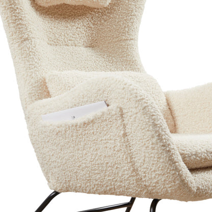 Modern Rocking Chair – Beige, Pink or Gray | Viva