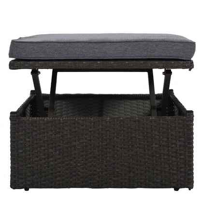 Gray U-Style Outdoor Daybed Set with Canopy | Viva