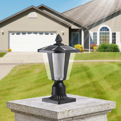 Black Dimmable Solar Pillar Lights, 2-Pack | Viva