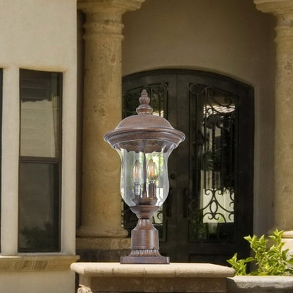 Viva Elite Vintage Bronze Outdoor Pole Light - Waterproof Garden Pathway Lantern