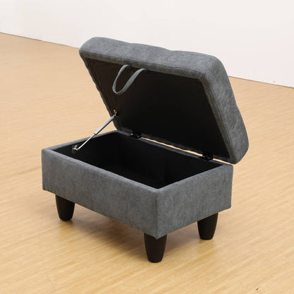 Viva Elite Fumo Dark Grey Flannel Sofa & Ottoman - The Future of Modular Living