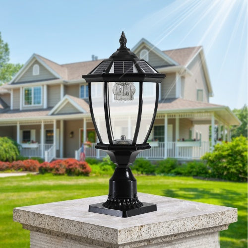 Solar Pillar Headlights with Dimmable LEDs – 2-Pack | Elegant & Energy-Efficient Outdoor Lighting