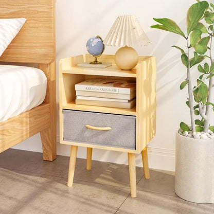 fabric drawer bedside table for apartment living