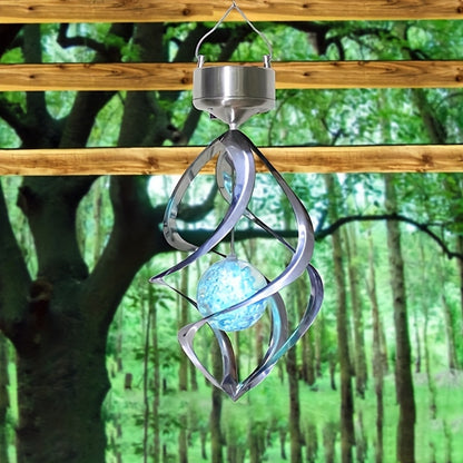Viva Elite Solar Wind Spinner with LED Chimes - Premium Kinetic Garden Art