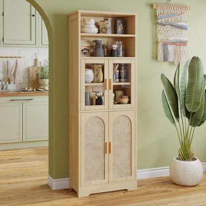 Viva Lino Rattan Display Cabinet – Where Function Wears Texture