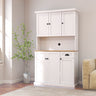 Viva Atelier Aurora White Freestanding Microwave Storage Cabinet