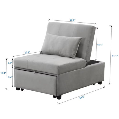 Viva Elite Modulé Graphite Grey Folding Ottoman Sofa Bed - The Future of Modular Elegance