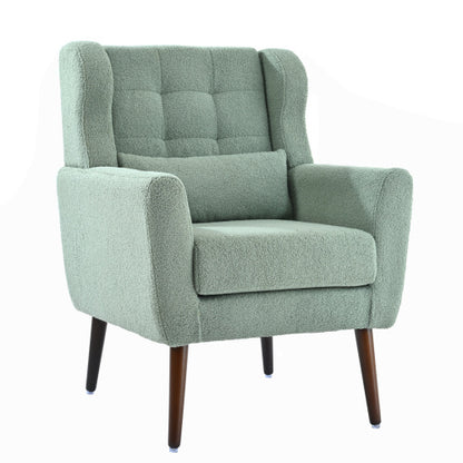 Light Green Teddy Upholstered Accent Chair | Viva Cozy Luxe