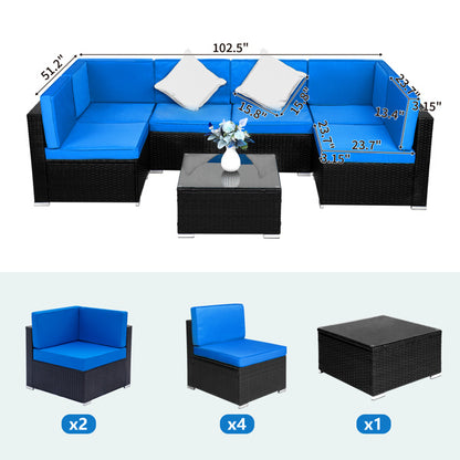 Noir Braided Rattan 7-Piece Patio Set | Viva
