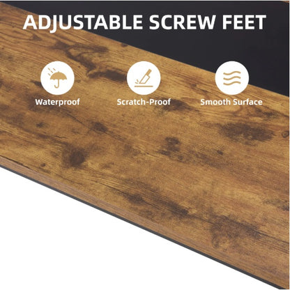 Black Brown 79.5-Inch Computer Desk | Viva Meridian