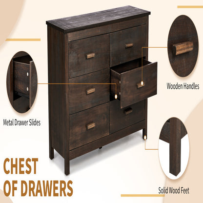 Viva Solstice Brown MDF Six-Drawer Chest