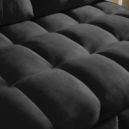 Velvet Pull-Out Sofa Bed with Removable Backrest & USB | Viva
