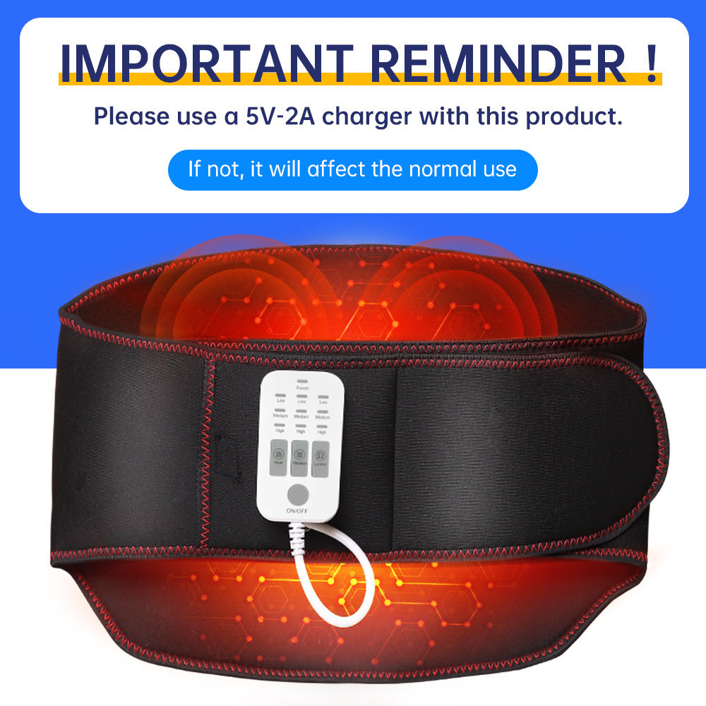 Fast Electric Heating Pad for Waist and Abdomen | Vibratory Massage Mode for Ultimate Relief