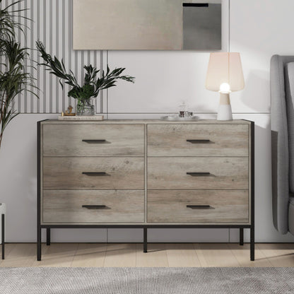 Viva Atelier Elara 6-Drawer Solid Wood Dresser