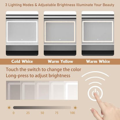 Viva Elite Bellevue 7-Piece Farmhouse Dressing Table Set - The Future of Smart Beauty Sanctuary
