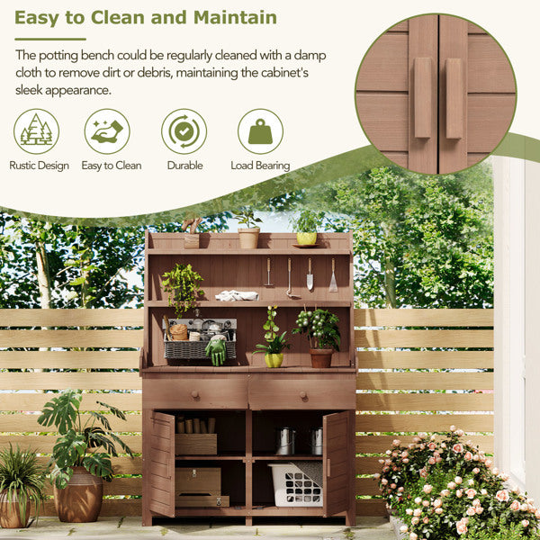 he Ultimate 65-Inch Cedar Garden Workbench with Storage - A Gardener’s Dream!