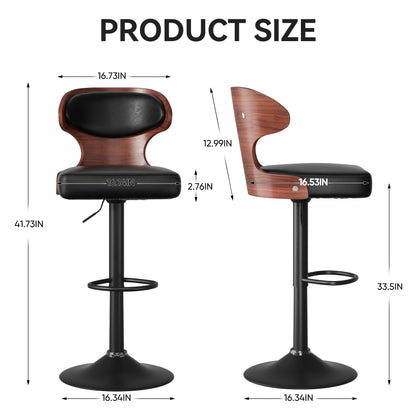 Viva Apollo Adjustable Swivel Bar Stools (Set of 2)