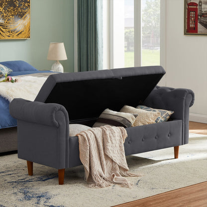 Viva Elite Haven Dark Gray Storage Sofa Stool - The Future of Sophisticated Storage