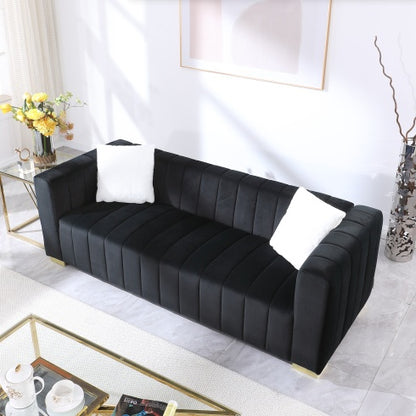 Viva Smart Modern Channel Chesterfield 3‑Seater Sofa