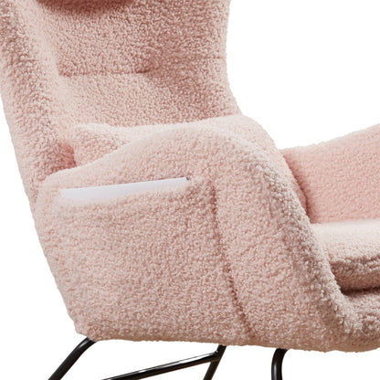 Rocking Chair Nursery, Modern Rocking Chair With High Backrest