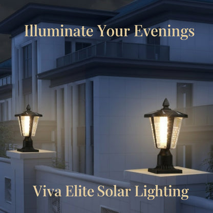Solar-Powered Pillar Headlight with Dimmable LEDs – 1 Pack | Elegant & Energy-Efficient Outdoor Lighting