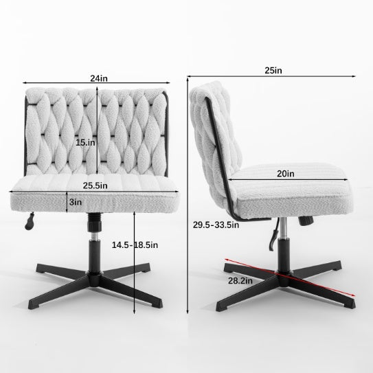 Viva Épure Armless Blue Desk Chair